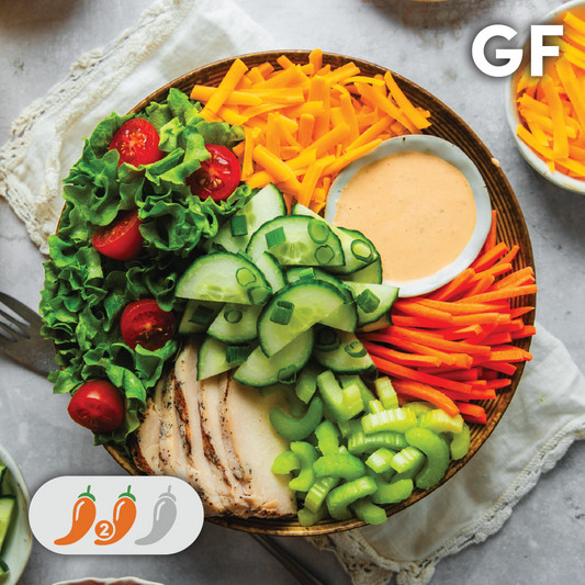 Buffalo Ranch Salad with chicken