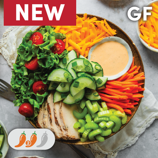 Buffalo Ranch Salad with chicken