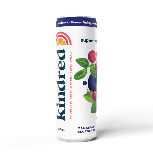 Kindred Cultures Local BC Blueberry Kefir Water