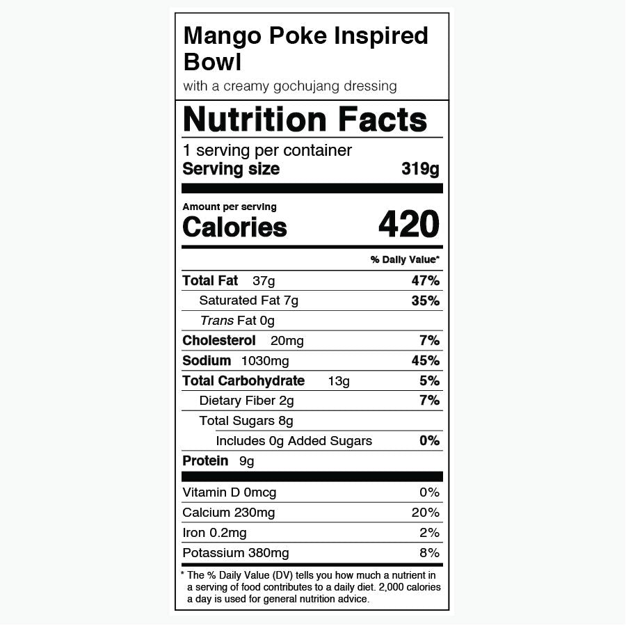Mango Poke Inspired Bowl